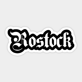 Rostock written with gothic font Sticker